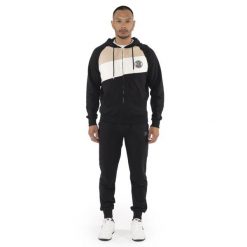 Bluza z bawełna z kaptur na co dzień na siłownię. Czarne bluzy sportowe męskie LEONE 1947 APPAREL, bez wzorów, z bawełny, sportowe, bez kołnierzyka, bez ramiączek. W wyprzedaży za 218.92 zł.