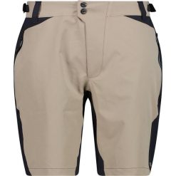 Spodenki na rower CMP Kovari Bermuda. Brązowe szorty męskie CMP, bez wzorów, z materiału. Za 472.99 zł.