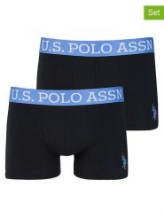 U.S. Polo Assn. Bokserki (2 pary) w kolorze czarnym rozmiar: XXL. Czarne bokserki męskie U.S. Polo Assn., bez wzorów. Za 70.41 zł.