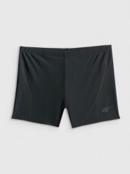 4F Kąpielówki męskie - czarne L. Czarne kąpielówki męskie 4f, l, bez wzorów, z materiału, do pływania. Za 69.99 zł.