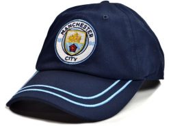 Czapka Manchester City oficjalna licencjonowana. Niebieskie czapki męskie MANCHESTER CITY, bez wzorów. Za 94.90 zł.