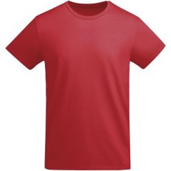 Męska Koszulka Breda Plain T-shirt. Czerwone t-shirty męskie ROLY, m, bez wzorów, bez kołnierzyka. Za 42.99 zł.