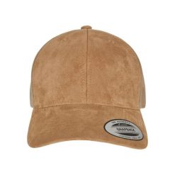 Zamszowa czapka Flexfit Trucker. Zielone czapki z daszkiem damskie FLEXFIT, bez wzorów, z materiału. Za 85.25 zł.