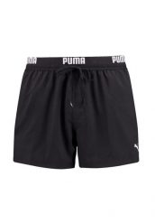 Spodenki kąpielowe męskie Puma Logo Short Lenght. Czarne kąpielówki męskie Puma, l, bez wzorów, z materiału, do pływania. Za 221.30 zł.