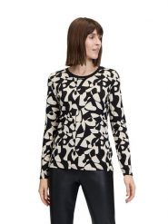 Betty Barclay Koszulka w kolorze czarno-kremowym rozmiar: 42. Brązowe bluzki damskie Betty Barclay, bez wzorów, bez kołnierzyka, bez ramiączek. Za 75.95 zł.