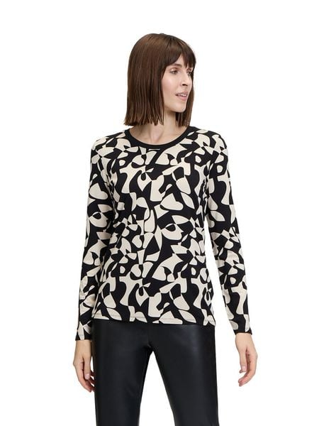 Betty Barclay Koszulka w kolorze czarno-kremowym rozmiar: 42. Brązowe bluzki damskie Betty Barclay, bez wzorów, bez kołnierzyka, bez ramiączek. Za 75.95 zł.