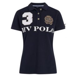 Dziewczęca jeździecka koszulka polo HV Polo Favouritas. Niebieskie koszulki dziewczęce HV POLO, bez wzorów, bez ramiączek. Za 322.50 zł.