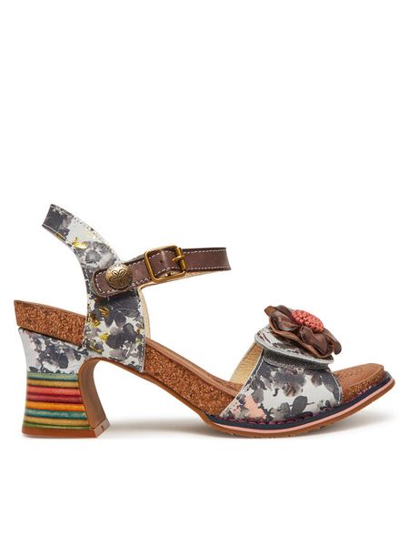 Laura Vita Sandały Decbyo 22 Szary. Szare sandały damskie Laura Vita, bez wzorów, ze skóry, bez obcasa, na słupku. Za 469.99 zł.