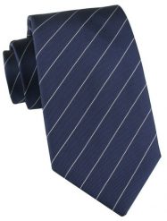 Elegancki Krawat Chattier - Granatowy w Prążek. Niebieskie krawaty i muchy męskie Chattier, bez wzorów, z tkaniny, eleganckie. Za 55.00 zł.