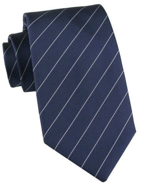 Elegancki Krawat Chattier - Granatowy w Prążek. Niebieskie krawaty i muchy męskie Chattier, bez wzorów, z tkaniny, eleganckie. Za 55.00 zł.