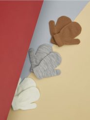 Rękawiczki 3 pack - szary. Szare rękawiczki dziecięce Sinsay, bez ramiączek. Za 12.99 zł.
