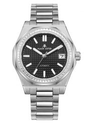 ALAIN ASTER Zegarek kwarcowy w kolorze srebrno-czarnym rozmiar: onesize. Szare, analogowe zegarki damskie ALAIN ASTER, ze stali. Za 1,130.99 zł.