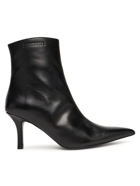 Patrizia Pepe Botki 8Y0130 L166 Czarny. Czarne botki damskie Patrizia Pepe, ze skóry, bez obcasa, na szpilce, bez zapięcia. Za 1,579.00 zł.
