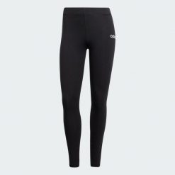 Legginsy Essentials Linear Cotton. Białe legginsy damskie Adidas, uniwersalny, bez wzorów, z bawełny. Za 119.00 zł.