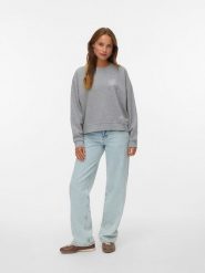 Vero Moda Bluza w kolorze szarym rozmiar: L. Szare bluzy bez kaptura damskie Vero Moda, l. Za 109.00 zł.