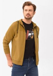 Bluza z kapturem B-KAMP. Żółte bluzy z kapturem męskie Volcano, m, z bawełny. Za 169.99 zł.