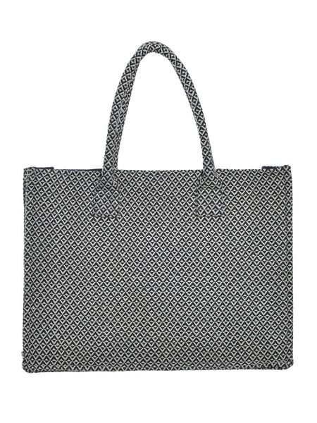 BLE Torebka w kolorze czarno-białym - 35 x 30 x 15 cm rozmiar: onesize. Czarne torebki klasyczne damskie BLE, bez wzorów, z bawełny, bez dodatków. Za 129.95 zł.