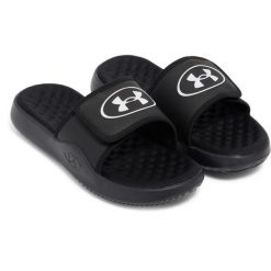 Klapki Damskie Sportowe Under Armour W Ignite Pro 8 Sl T 7. Czarne klapki damskie Under Armour, bez wzorów, bez obcasa. Za 179.99 zł.