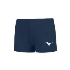 Szorty damskie Mizuno Team Trad. Niebieskie szorty damskie Mizuno, bez wzorów, z materiału, eleganckie. Za 173.50 zł.