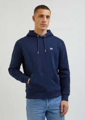 LEE PLAIN HOODIE MĘSKA BLUZA Z KAPTUREM EMPEROR NAVY L80YRFA67. Niebieskie bluzy z kapturem męskie Lee, l. Za 199.99 zł.