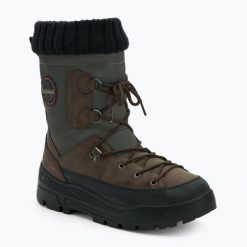 Śniegowce męskie Napapijri Herb. Brązowe buty zimowe męskie Napapijri, na zimę, bez zapięcia. Za 489.99 zł.