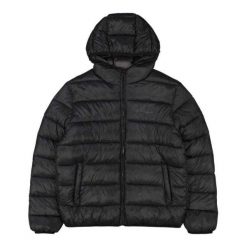 Męska Ocieplana Kurtka Z Kapturem. Czarne kurtki męskie CHAMPION, m, bez wzorów, z puchu, sportowe, z kapturem. Za 536.99 zł.