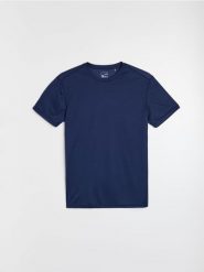 Koszulka sportowa SNSY PERFORMANCE - granatowy. Niebieskie t-shirty sportowe męskie Sinsay, l, bez ramiączek. Za 17.99 zł.
