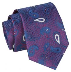 Krawat - ALTIES - Bordo we Wzór Paisley. Czerwone krawaty i muchy męskie Alties, bez wzorów, z tkaniny, eleganckie. Za 49.00 zł.