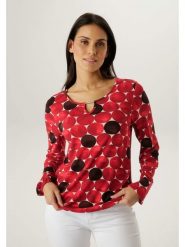 Aniston Koszulka w kolorze czerwono-czarnym rozmiar: 36. Czerwone bluzki damskie Aniston, bez wzorów, bez kołnierzyka. Za 126.99 zł.