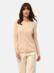 Just Cashmere Kaszmirowy sweter "Grace" w kolorze beżowym rozmiar: XL. Brązowe swetry klasyczne damskie Just Cashmere, xl, z kaszmiru, bez kołnierzyka. Za 365.48 zł.