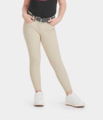Dziewczęce spodnie do jazdy konnej Horse Pilot X-Design. Brązowe spodnie materiałowe damskie HORSE PILOT, bez wzorów, z elastanu, młodzieżowe. Za 755.95 zł.