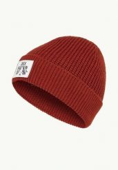 JACK WOLFSKIN Czapka Badge Beanie intense rust. Czerwone czapki męskie Jack Wolfskin, z aplikacjami, z dzianiny, eleganckie. Za 78.65 zł.