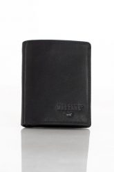 MUSTANG DENIMO HIGH WALLET MĘSKI SKÓRZANY PORTFEL POJEMNY NA KARTY PREMIUM. Czarne portfele męskie Mustang, bez wzorów, ze skóry. Za 129.99 zł.