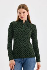 Venus - Koszulka termoaktywna z długim rękawem 100% wełna merino (230 g/m²). Zielone bielizna termoaktywna damska WOOLONA, m, bez wzorów, z dzianiny. Za 351.00 zł.