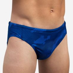 Slipki do waterpolo męskie Watko 500 Camo. Niebieskie kąpielówki męskie WATKO, l, bez wzorów, z materiału. Za 69.99 zł.