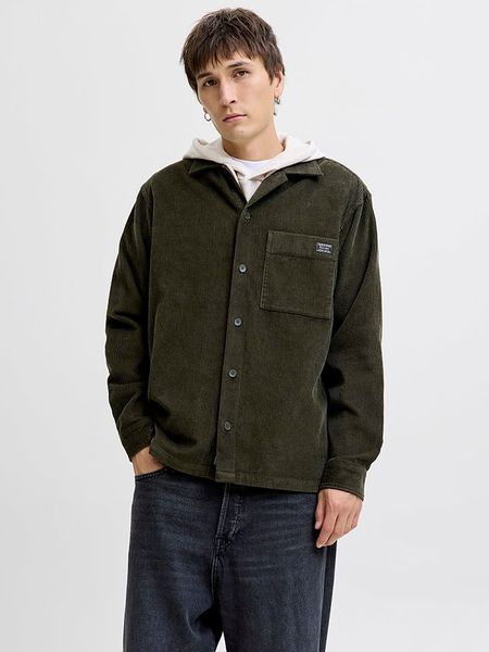 Jack & Jones Koszula sztruksowa w kolorze khaki rozmiar: XXL. Brązowe koszule męskie Jack & Jones, xxl, bez wzorów, z bawełny, bez kołnierzyka, bez ramiączek. Za 110.04 zł.