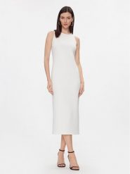 Max Mara Leisure Sukienka codzienna Baccano 2416621027 Biały Regular Fit. Białe sukienki damskie Max Mara Leisure, na co dzień, m, bez wzorów, z syntetyku, bez kołnierzyka, bez ramiączek, proste. Za 429.99 zł.
