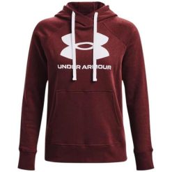 Bluza damska Under Armour Rival Fleece Logo Hoodie. Czerwone bluzy bez kaptura damskie Under Armour, xl. Za 186.99 zł.