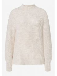 More & More Sweter w kolorze kremowym rozmiar: 42. Brązowe golfy damskie MORE & MORE, bez wzorów, ze splotem, bez ramiączek. Za 140.53 zł.