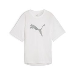 Damska koszulka z nadrukiem EVOSTRIPE PUMA White. Białe bluzki damskie Puma, s, bez wzorów, sportowe, bez kołnierzyka, bez ramiączek. Za 175.00 zł.
