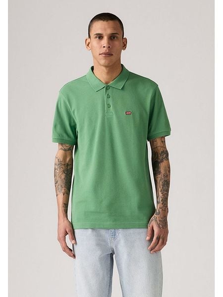 Levi's Koszulka polo w kolorze zielonym rozmiar: L. Zielone koszulki polo męskie Levi's, l, bez wzorów, z bawełny, bez ramiączek. Za 118.28 zł.