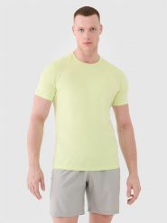 4F Koszulka treningowa szybkoschnąca męska - zielona 3XL. Zielone t-shirty sportowe męskie 4f, m, z dzianiny, bez ramiączek, na fitness i siłownię. W wyprzedaży za 59.99 zł.