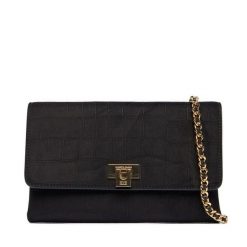 Torebka Elisabetta Franchi. Czarne torebki klasyczne damskie Elisabetta Franchi, bez wzorów, wizytowe, bez kołnierzyka, bez ramiączek. Za 1,239.99 zł.