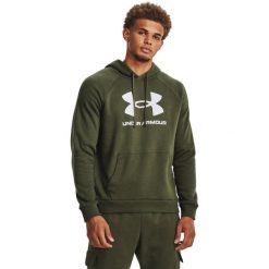 Bluza z kapturem Under Armour Rival Fleece Logo Hd, Mężczyźni. Zielone bluzy z kapturem męskie Under Armour, m, z bawełny. Za 290.00 zł.