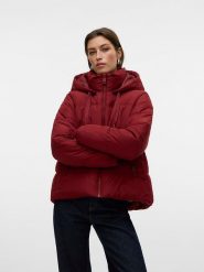 Vero Moda Kurtka pikowana w kolorze bordowym rozmiar: XL. Czerwone kurtki damskie Vero Moda, xl, bez wzorów, bez kaptura. Za 143.90 zł.