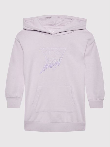 Guess Sukienka dzianinowa K2YK03 KA6R3 Fioletowy Regular Fit. Fioletowe sukienki dziewczęce Guess, z aplikacjami, z bawełny, bez ramiączek. Za 239.99 zł.
