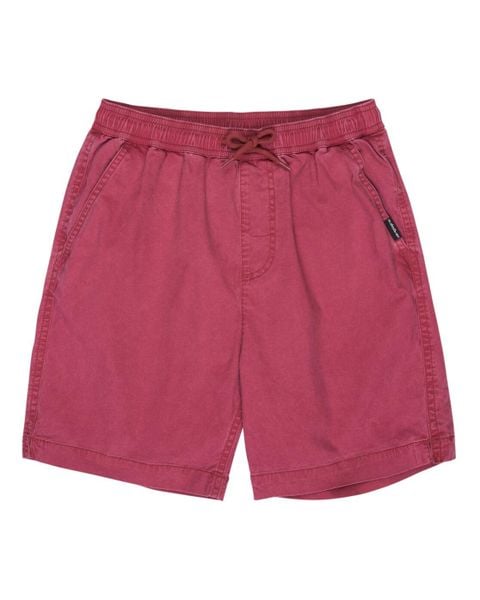 Spodenki z elastyczną talią dla Chłopcy TAXER YOUTH 15" Czerwony. Czerwone szorty męskie Quiksilver, z bawełny, bez kołnierzyka. Za 149.99 zł.