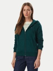 Tommy Jeans Bluza Flag DW0DW19729 Zielony ciemny Regular Fit. Zielone bluzy bez kaptura damskie Tommy Jeans, xs, z bawełny. Za 369.99 zł.