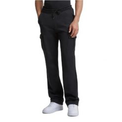 Spodnie cargo z prostą nogawką Urban Classics Heavy. Czarne spodnie materiałowe męskie Urban Classics, bez wzorów, z materiału, eleganckie. Za 254.80 zł.