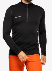 Bluza męska Mammut Aenergy ML Half Zip Pull. Czarne bluzy z kapturem męskie Mammut, m, z elastanu. Za 478.80 zł.